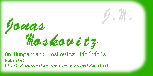 jonas moskovitz business card